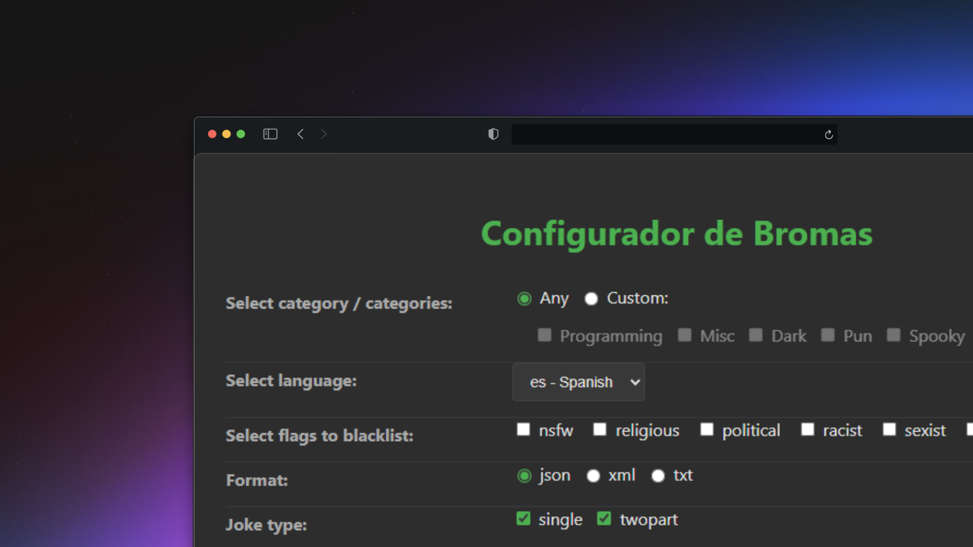 Captura del proyecto